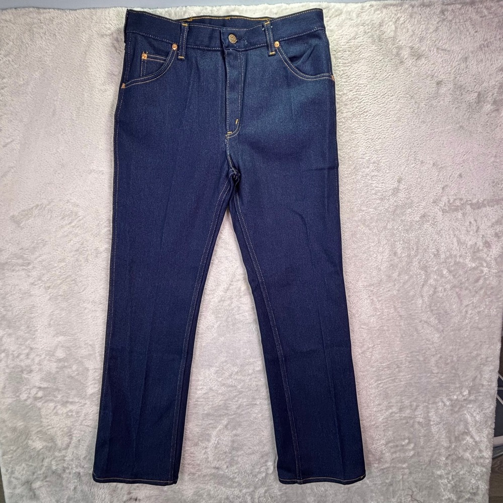NWT Vintage Roebucks Mens‎ Jeans 32x32 Dark Indigo Bootcut Stretch Deadstock